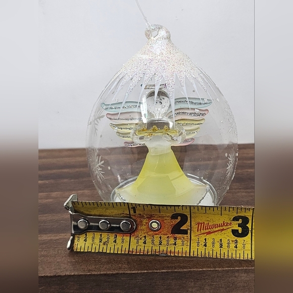 Vintage Unique Treasures Hand Blown Glass Globe Angel Ornament - Picture 15 of 16